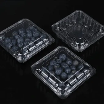 Blueberry Clamshell Pacáistiú Bosca Pacála Torthaí Gearrtha Fresh Pacáistiú Torthaí Blueberry Clamshell Pacáistiú Coimeádán Torthaí