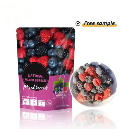 Seasamh Zipper In-athnuaite an Chustaim Mango Strawberry Blueberry Plaisteach Fholúis Bia Reoite Mála Pacáistiú Torthaí Úra